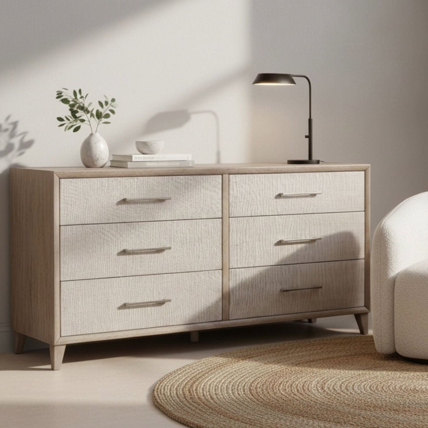 Cape Six Drawers Wood Dresser