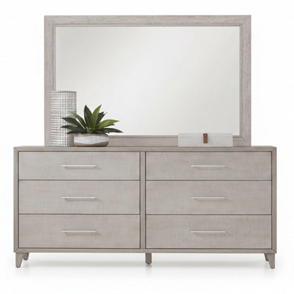 Cape Six Drawers Wood Dresser With Mirror