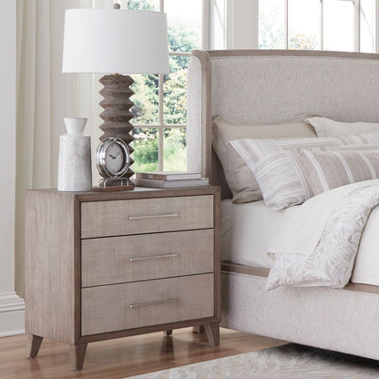 Cape Three Drawers Wood Nightstand with USB