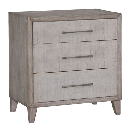 Cape Three Drawers Wood Nightstand with USB
