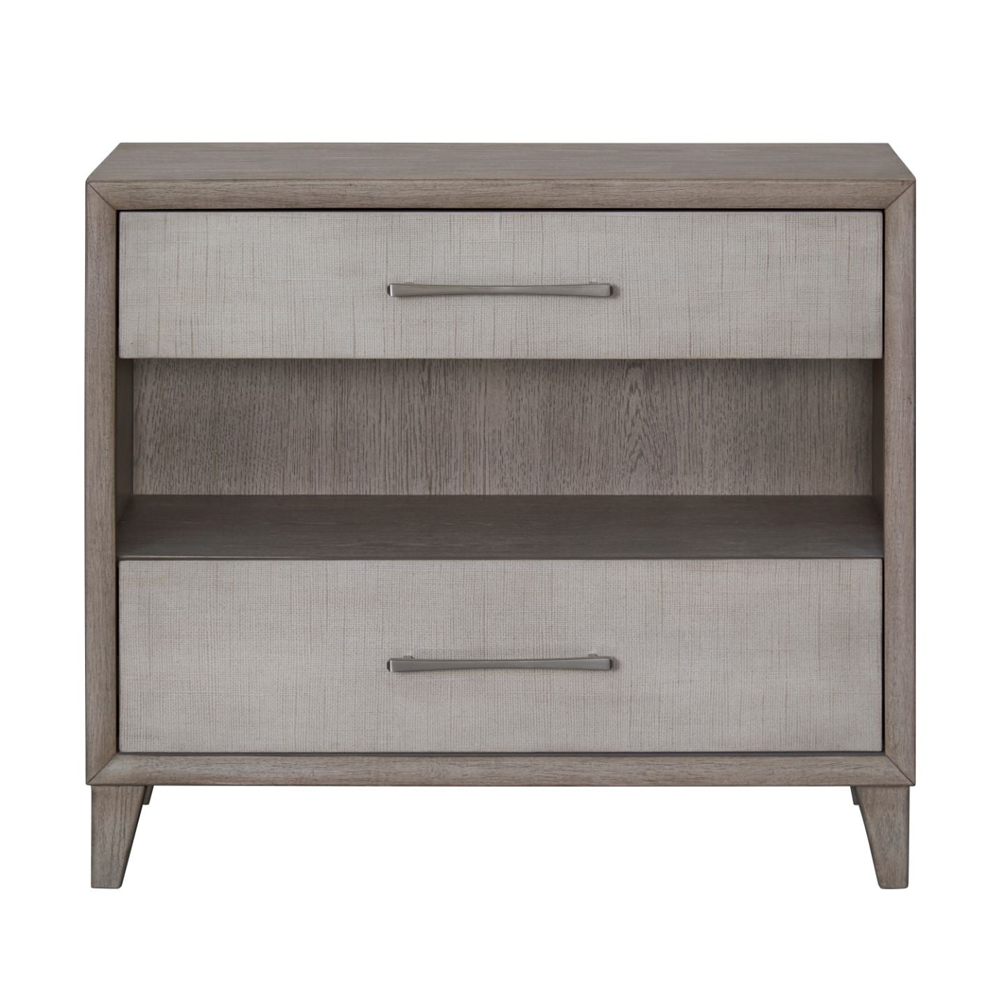 Cape Two Drawers Open Nightstand with USB