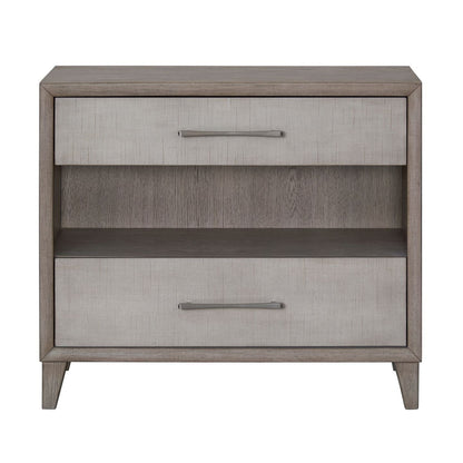 Cape Two Drawers Open Nightstand with USB