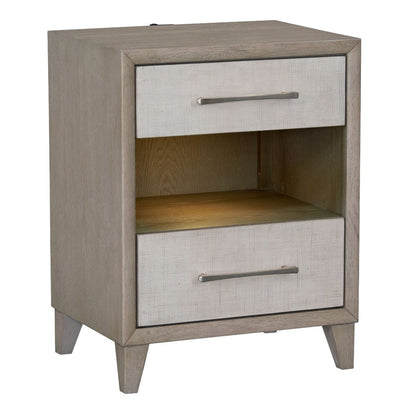 Cape Two Drawers Wood Nightstand