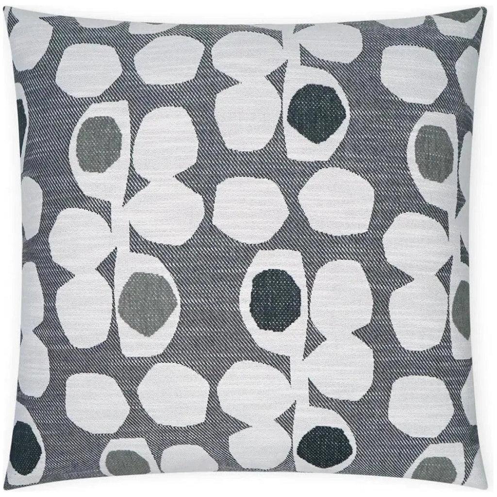 Caprioni Tuxedo Abstract Grey Large Throw Pillow Insert
