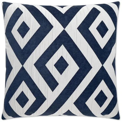 Carat Navy Blue Throw Pillow With Insert