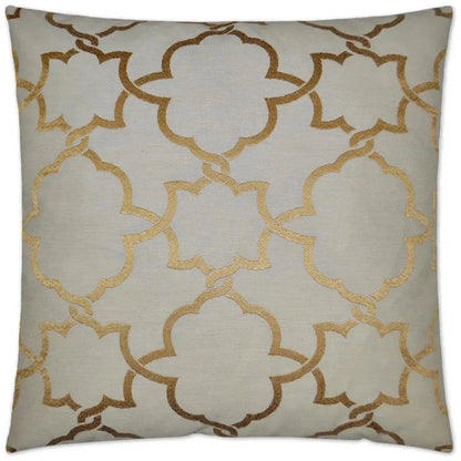 Carlton Gold Brown Throw Pillow With Insert