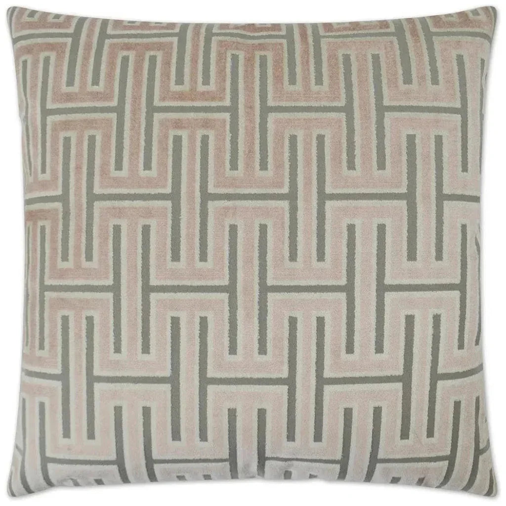 Carlyle Blush Brown Throw Pillow With Insert