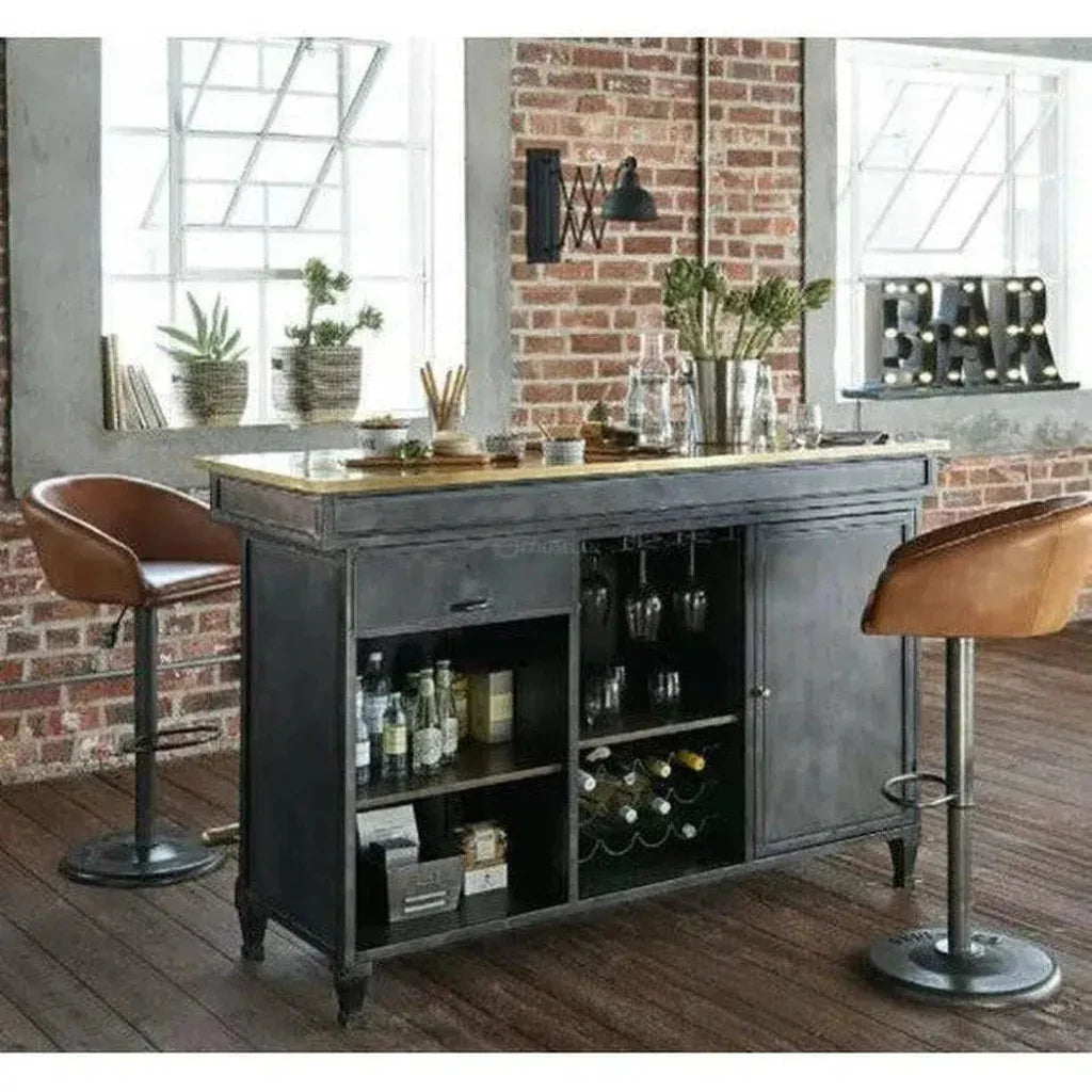 Carveth Home Bar Island Server with Counter
