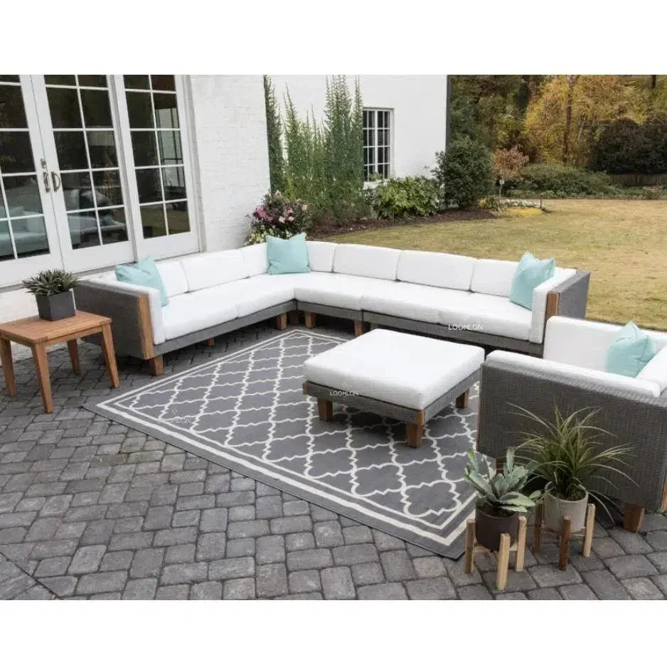 Catalina Left Chaise Sectional Sofa Wicker