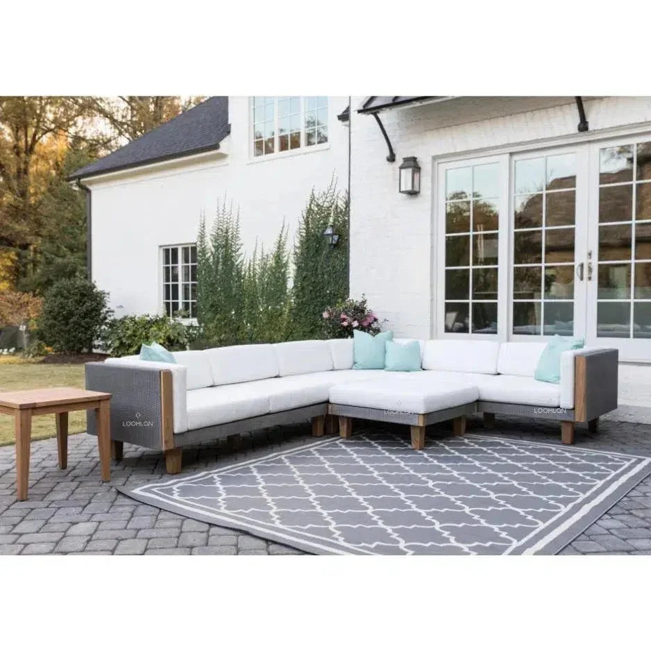 Catalina Left Chaise Sectional Sofa Wicker
