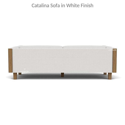 Catalina Wicker 90" Sofa Teak Tables Made USA