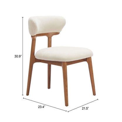 Cedar Fabric Armless Dining Chair (Set of 2)