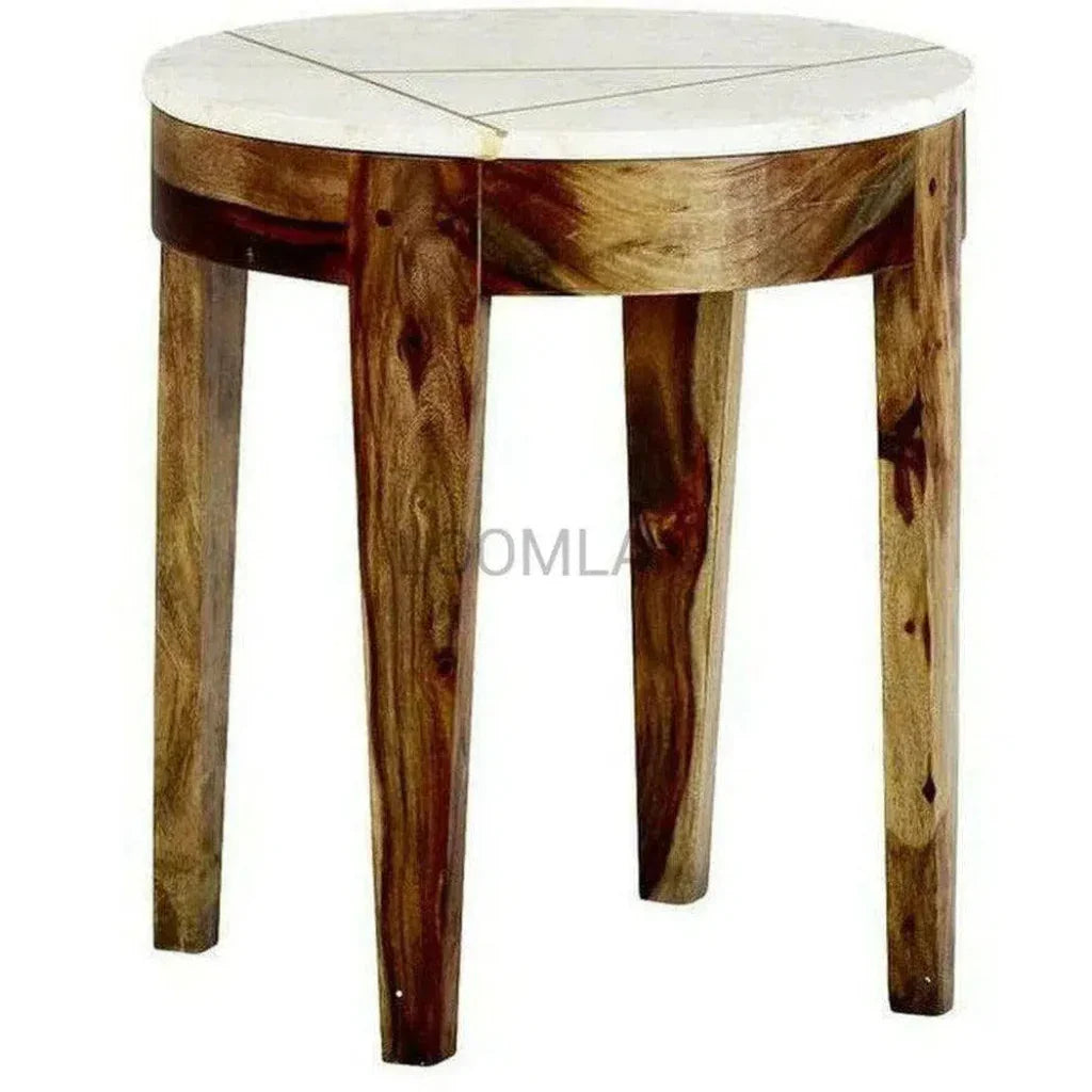 Cendric Marble Top Round Side Table