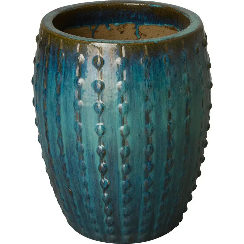 Ceramic Tall Stud Round Planter