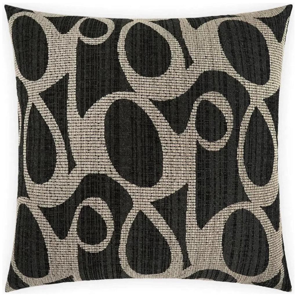Chalamont Charcoal Black Throw Pillow With Insert
