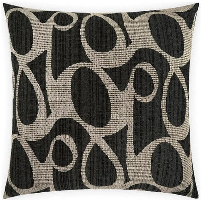 Chalamont Charcoal Black Throw Pillow With Insert