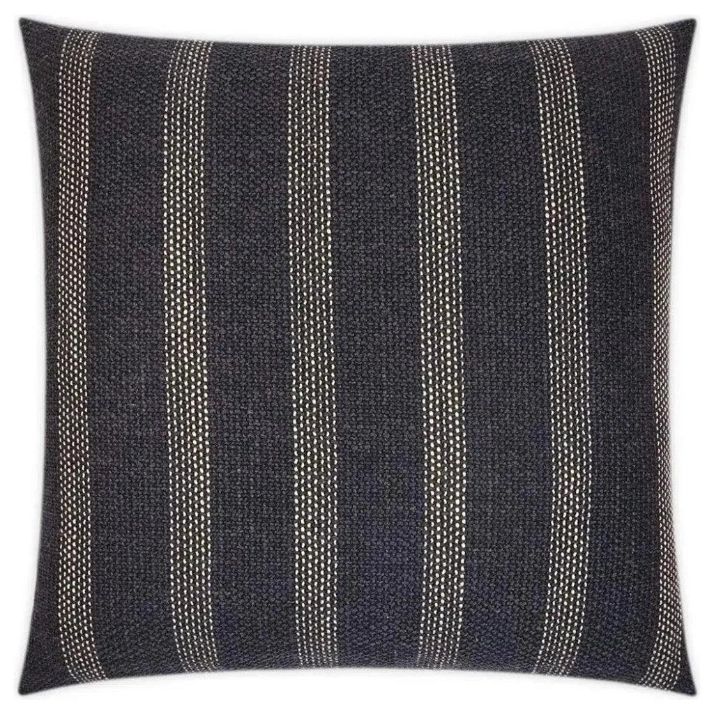 Channel Black Throw Pillow With Insert