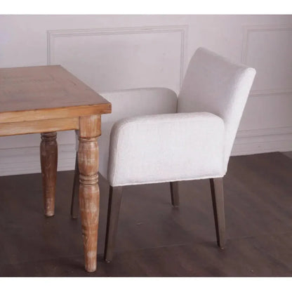 Charly White Arms Dining Chair