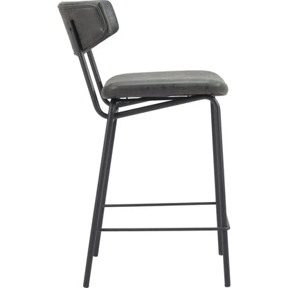 Charon Vintage Black Counter Stool 2PC