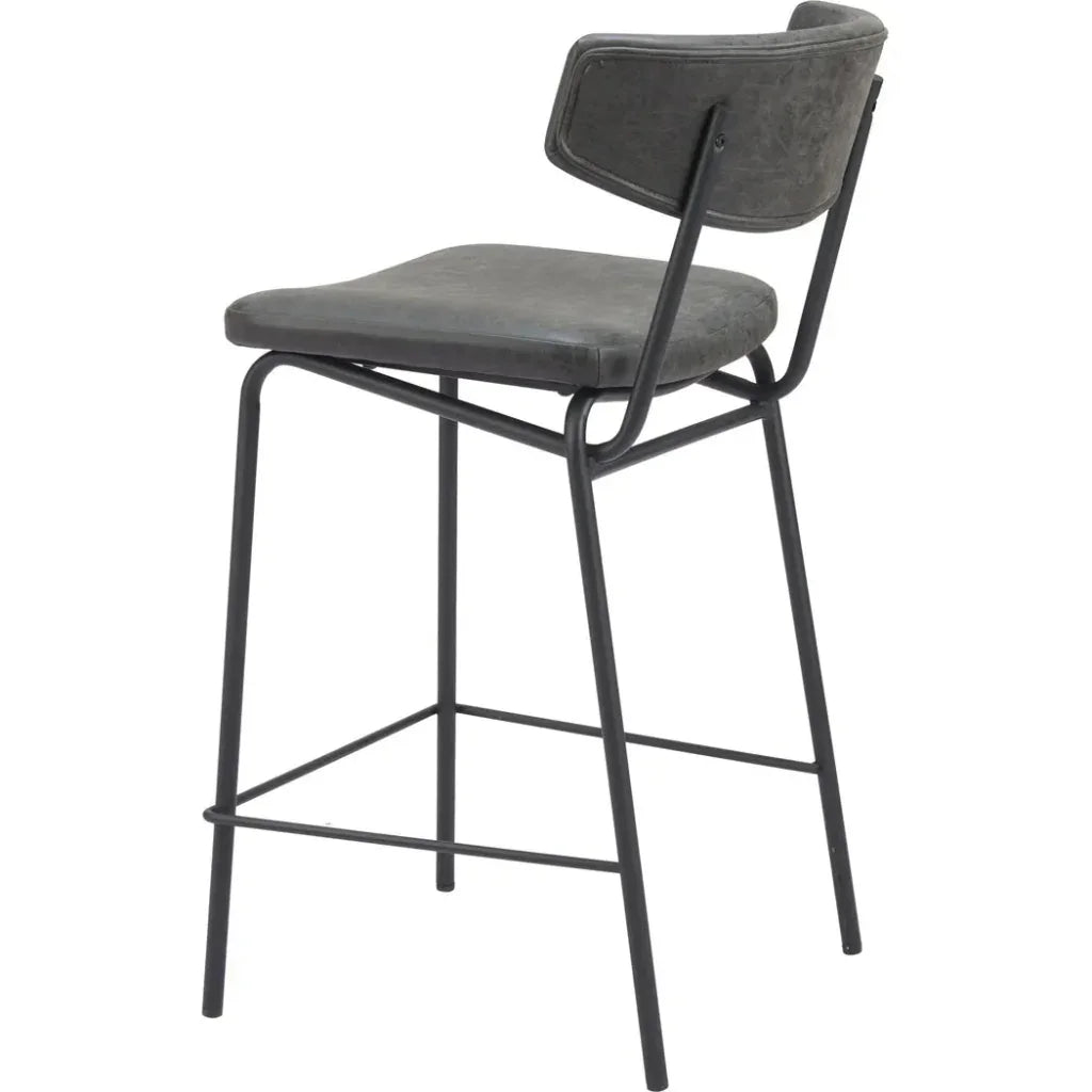 Charon Vintage Black Counter Stool 2PC