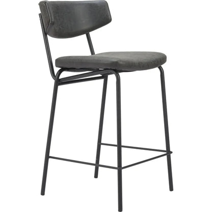 Charon Vintage Black Counter Stool 2PC