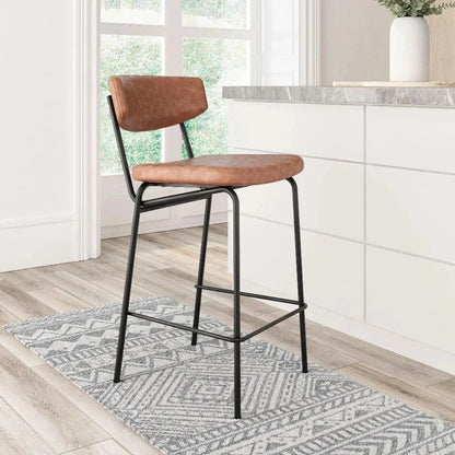 Charon Vintage Brown Counter Stool 2PC