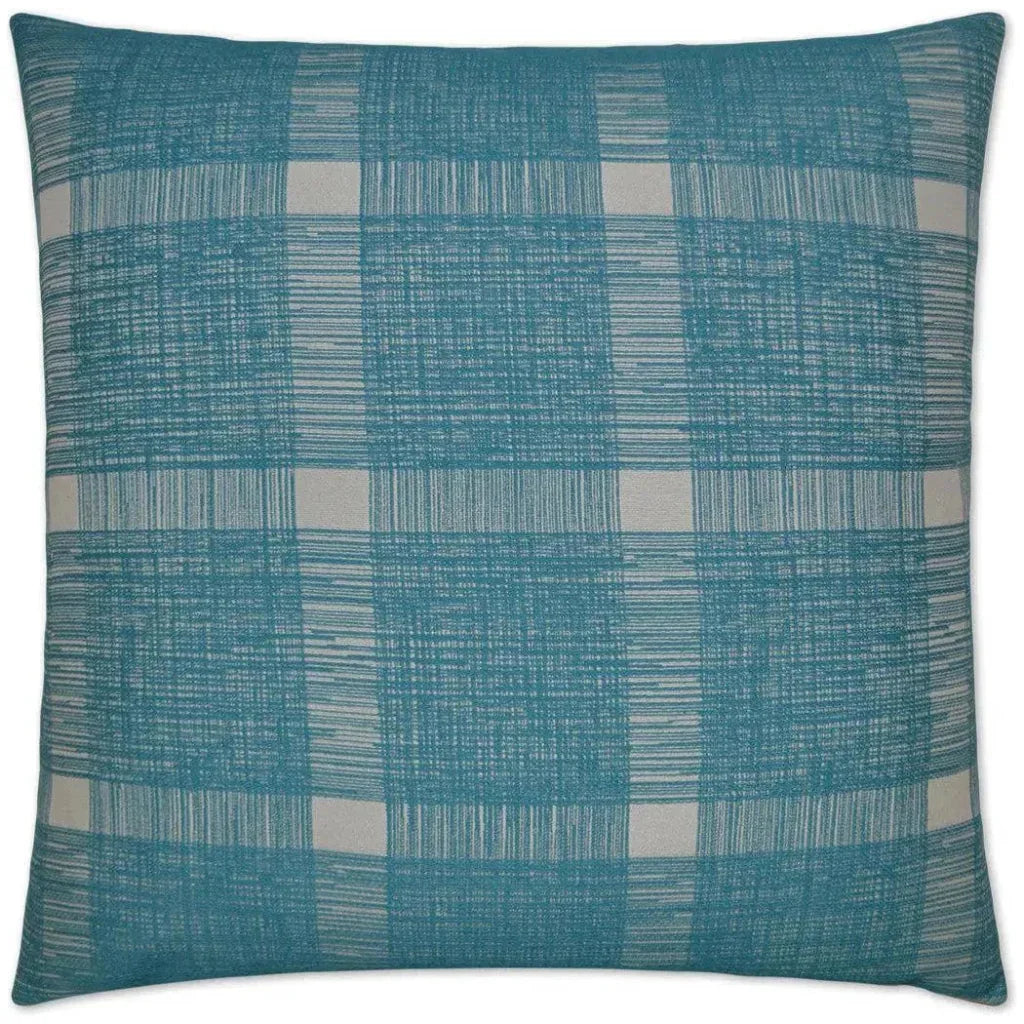 Checkmate Turquoise Throw Pillow With Insert