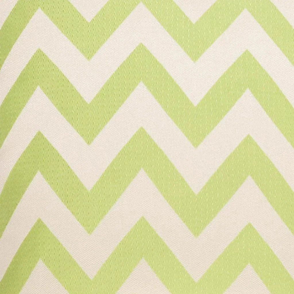 Chevron Chic Green Throw Pillow With Insert