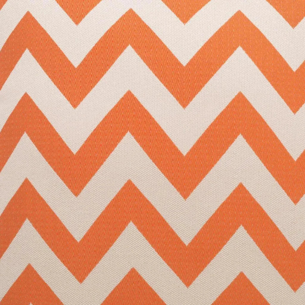 Chevron Chic Orange Throw Pillow With Insert