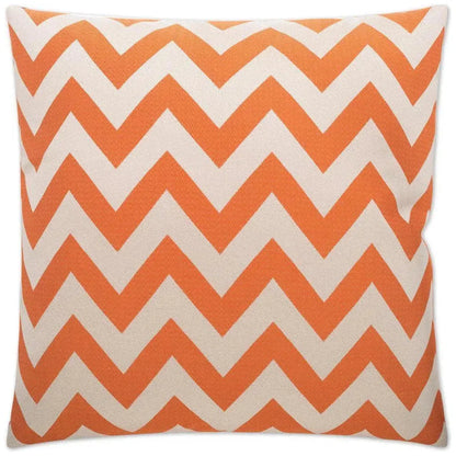 Chevron Chic Orange Throw Pillow With Insert