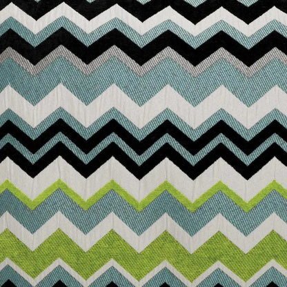 Chevron Green Throw Pillow With Insert
