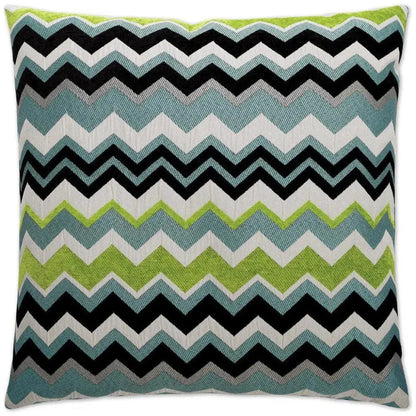 Chevron Green Throw Pillow With Insert