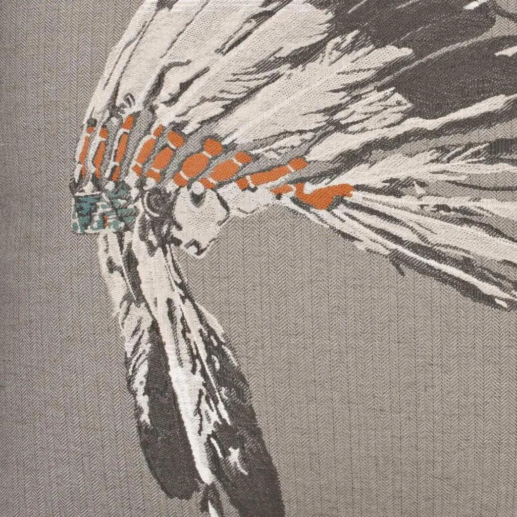 Chief Smoke Grey Throw Pillow With Insert
