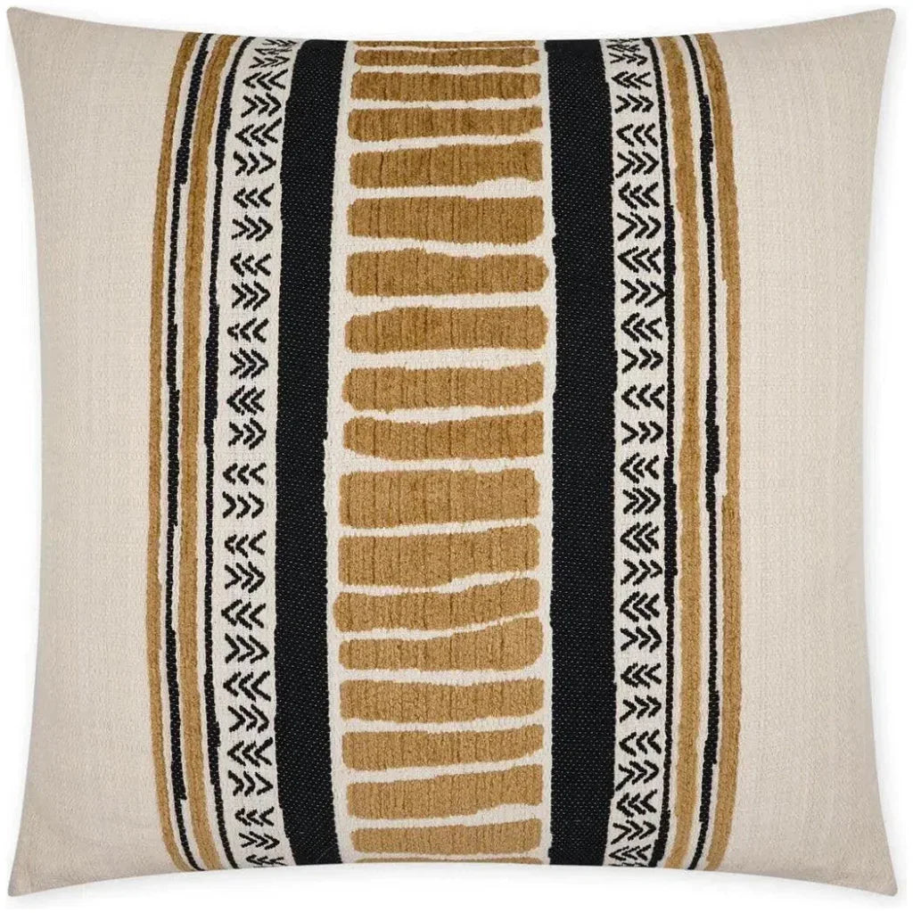 Cholula Black Band Gold Large Throw Pillow Insert
