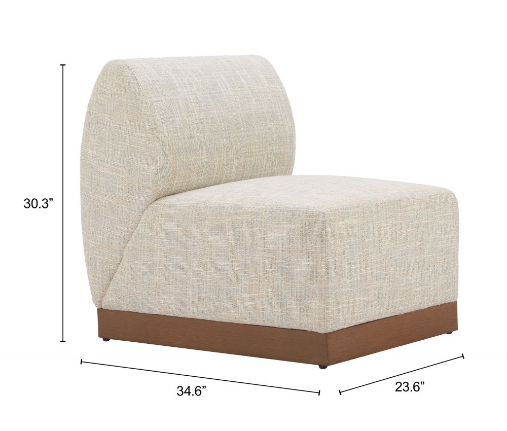 Christy Fabric Outdoor Armless Chair