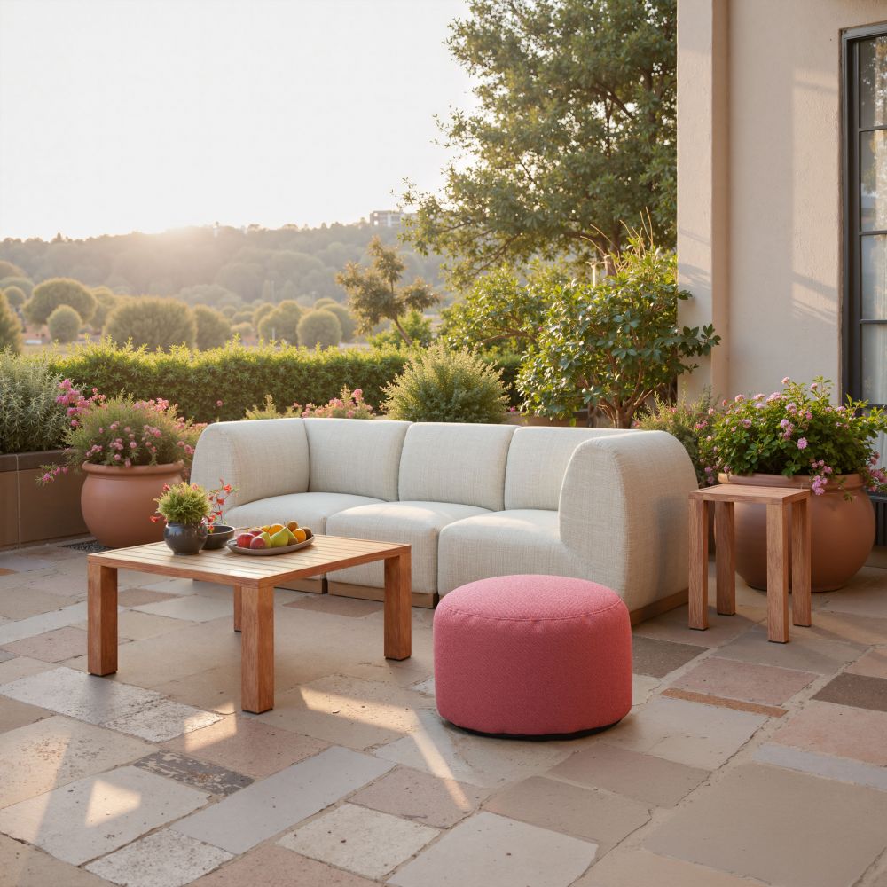 Christy Fabric Outdoor Armless Chair