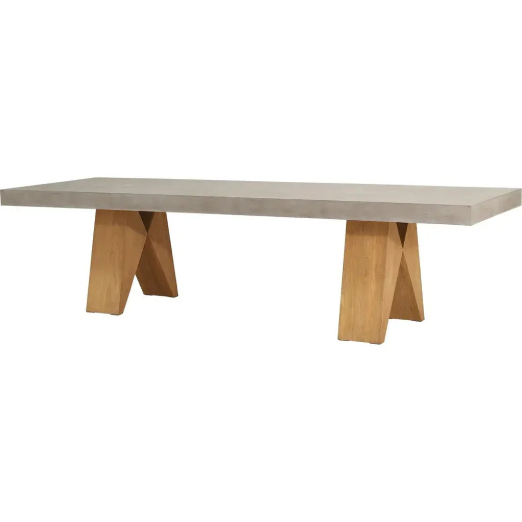 Clip 87 in Concrete  Slate Grey Outdoor Dining Table