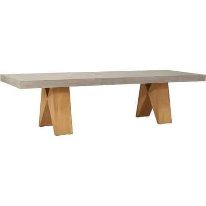 Clip Large Concrete  Slate Grey Outdoor Dining Table