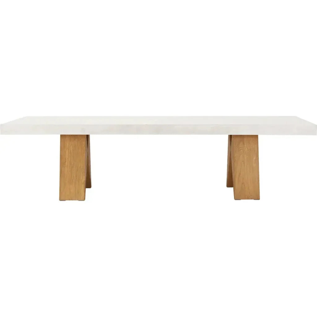 Clip Large Concrete  White Outdoor Dining Table