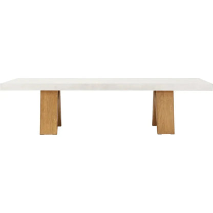 Clip Large Concrete  White Outdoor Dining Table