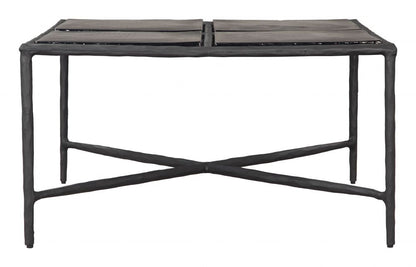 Cloe Aluminum Frame Black Coffee Table