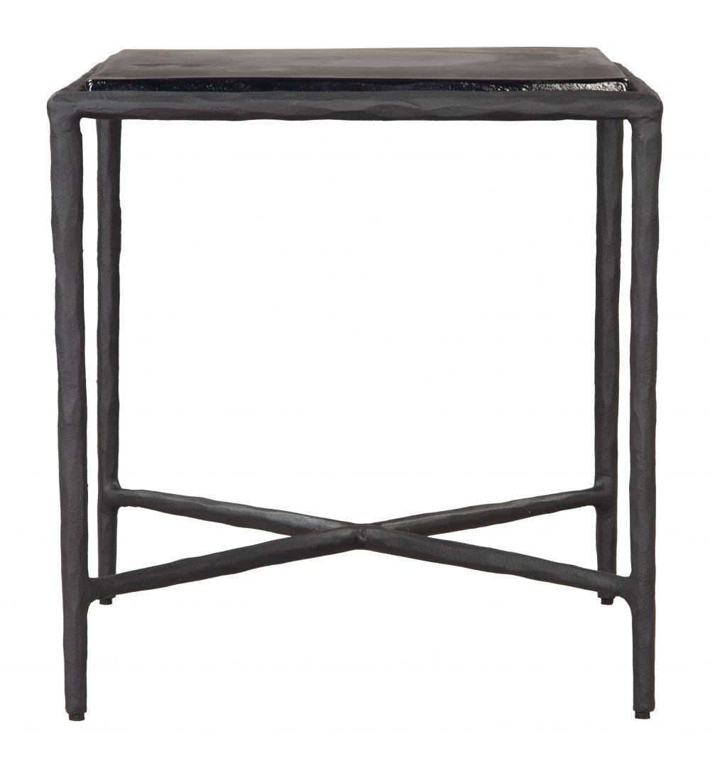 Cloe Aluminum Frame Black Side Table