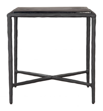 Cloe Aluminum Frame Black Side Table