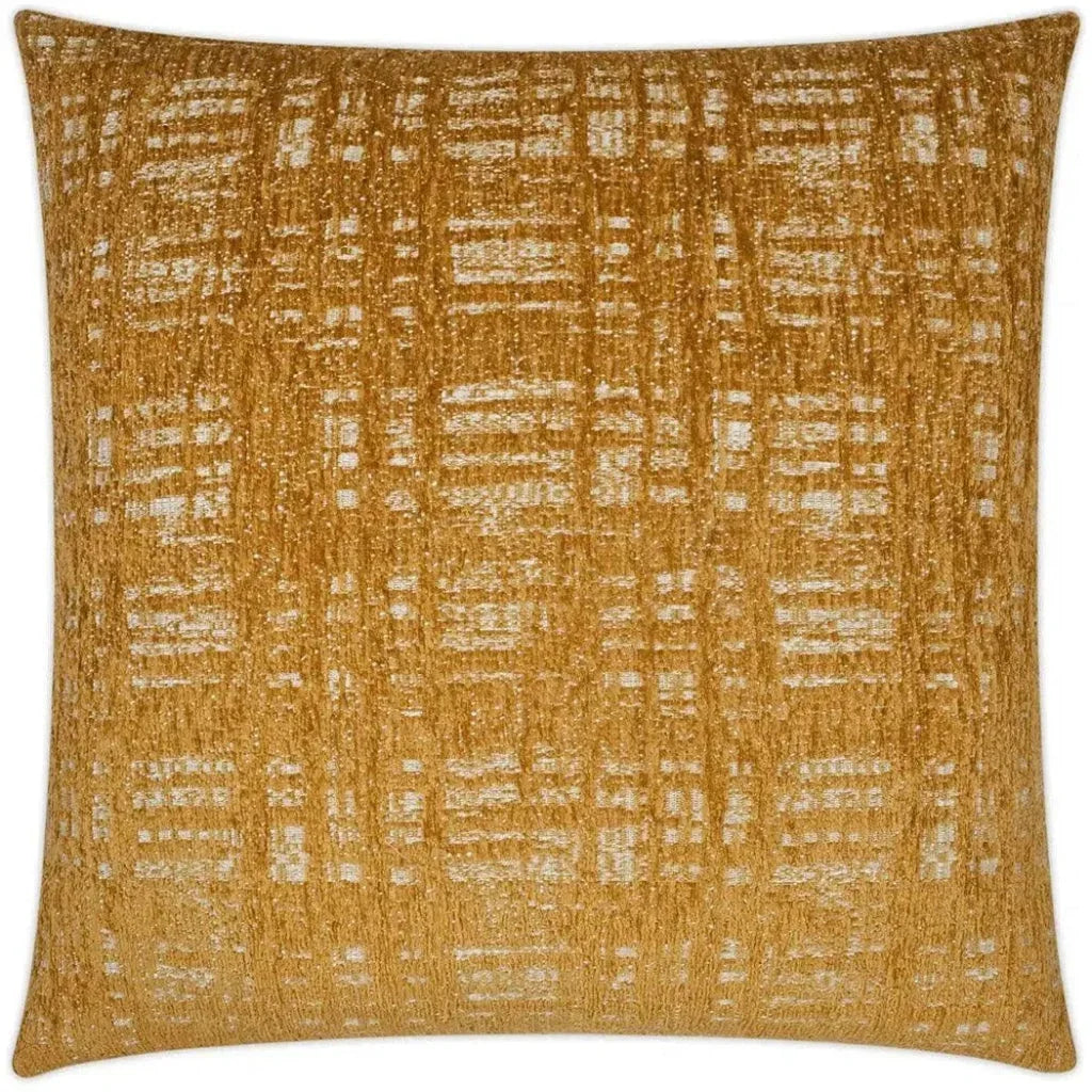 Collateral Golden Textured Yellow Large Throw Pillow