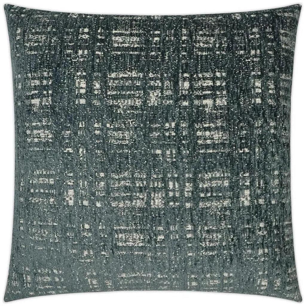 Collateral Iron Textured Slate Blue Large Throw Pillow