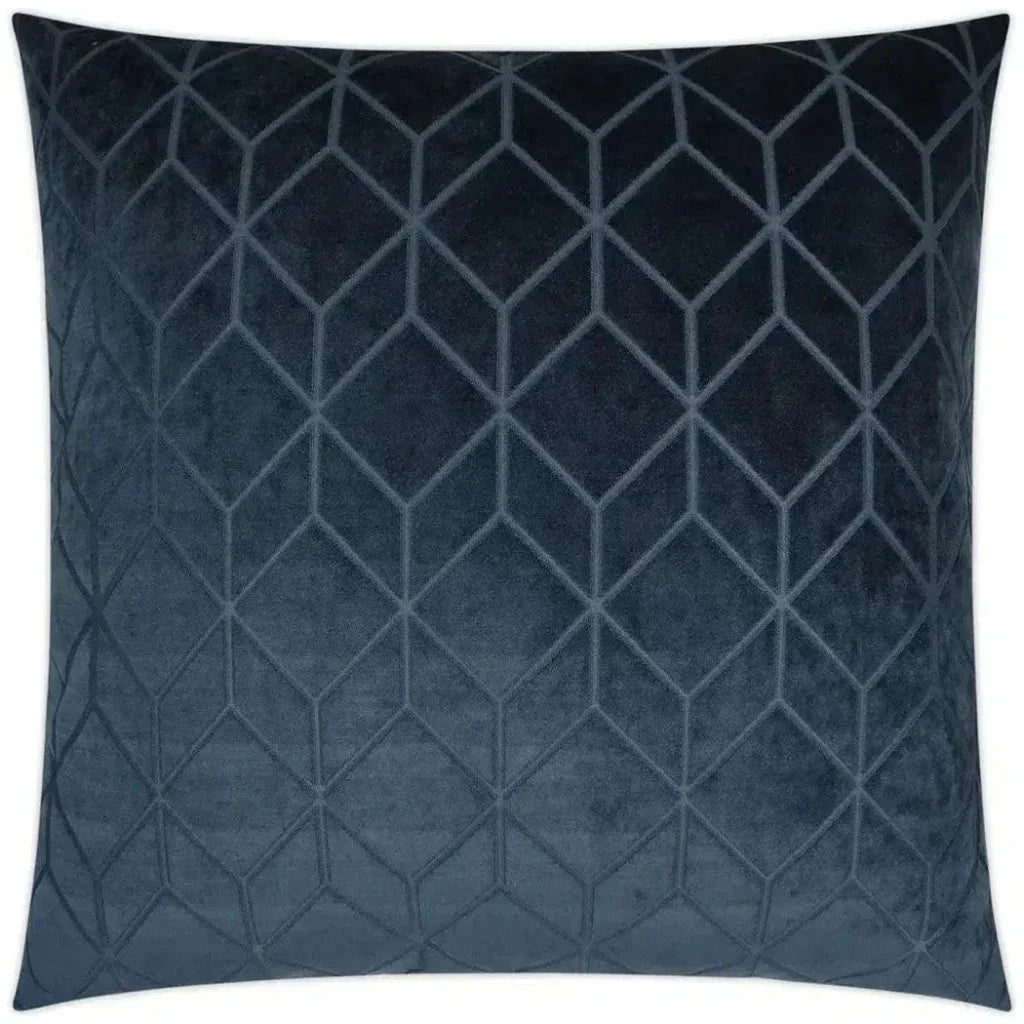 Cologne Navy Solid Nautical Navy Large Throw Pillow