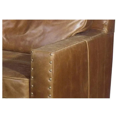 Colorado Tan  Grain Leather Couch High Back Made USA