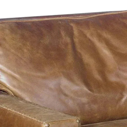Colorado Tan  Grain Leather Couch High Back Made USA