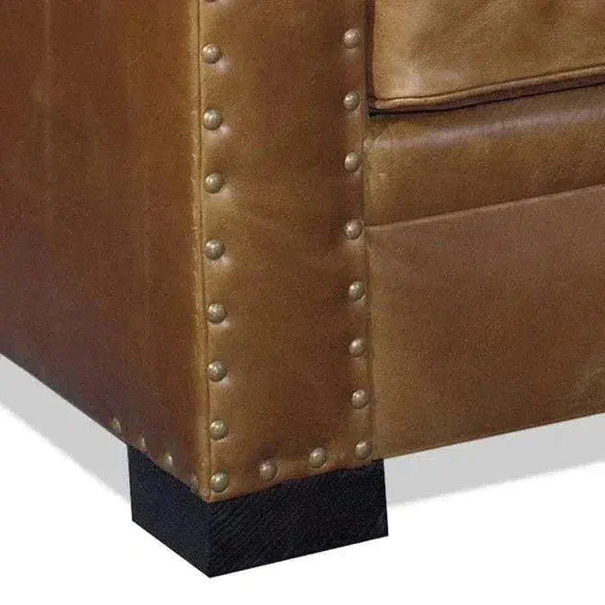 Colorado Tan  Grain Leather Couch High Back Made USA