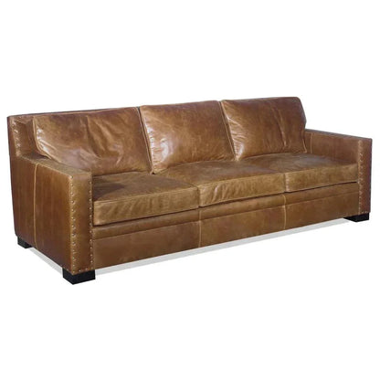 Colorado Tan  Grain Leather Couch High Back Made USA
